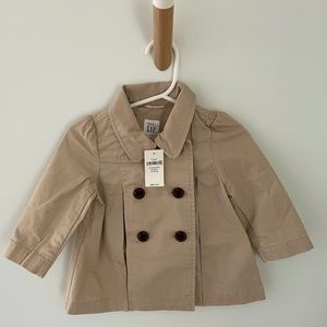 NEW Gap Baby Girls Trench Coat Size 6-12 months